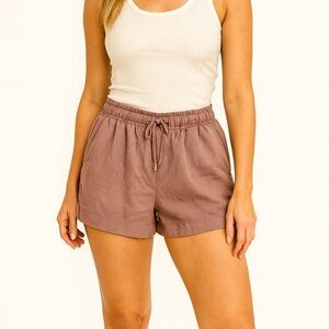 Lulus Size Small Dusty Purple/Pink High-Rise Elastic Waist Shorts